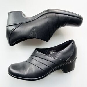 Clarks Genette Curve Black Slip On Shoe Womens 10‎